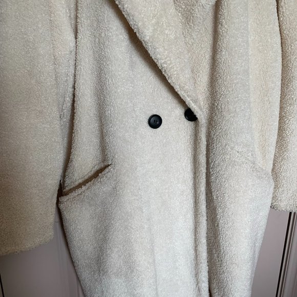 Lucky Brand Double Breasted Faux Teddy Fur Coat 2X - Picture 5 of 12